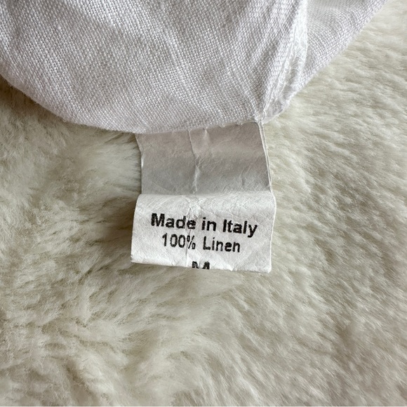 Terzo Millennio NWT Linen White Italy Sleeveless Midi Dress M - Picture 10 of 11